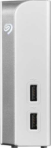 Seagate - Backup Plus Hub for Mac 4TB External USB 3.0 Portable Hard Drive - White - Larger Front