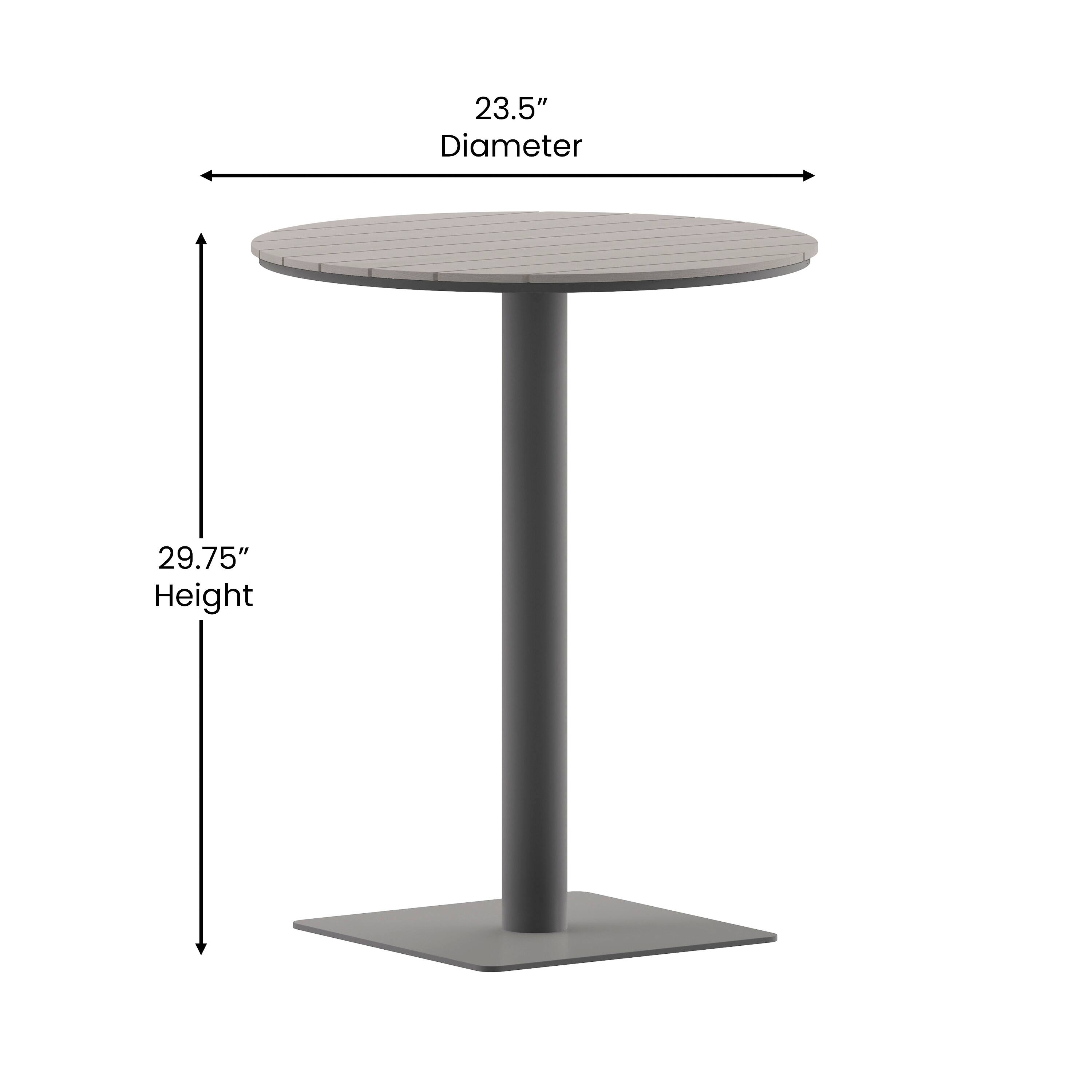 23.5" Diameter  
29.75" Height