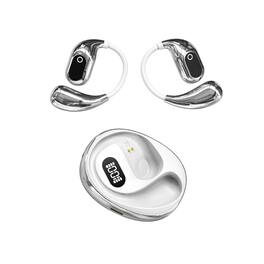 RISOKEYS - Open Wireless Bluetooth Sports Black Earphones, Waterproof, Ultra Long Battery Life, high-Definition Sound Quality - White