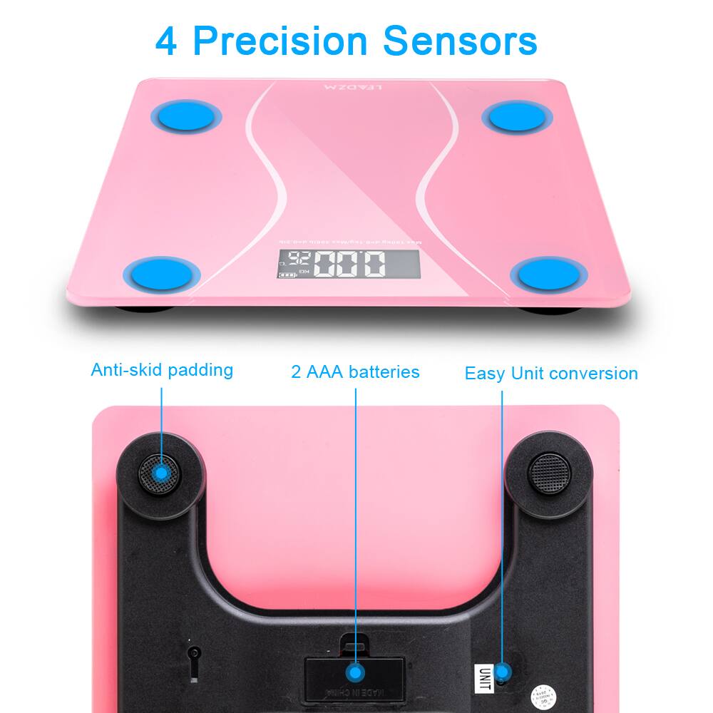 4 Precision Sensors

Anti-skid padding

2 AAA batteries

Easy Unit conversion