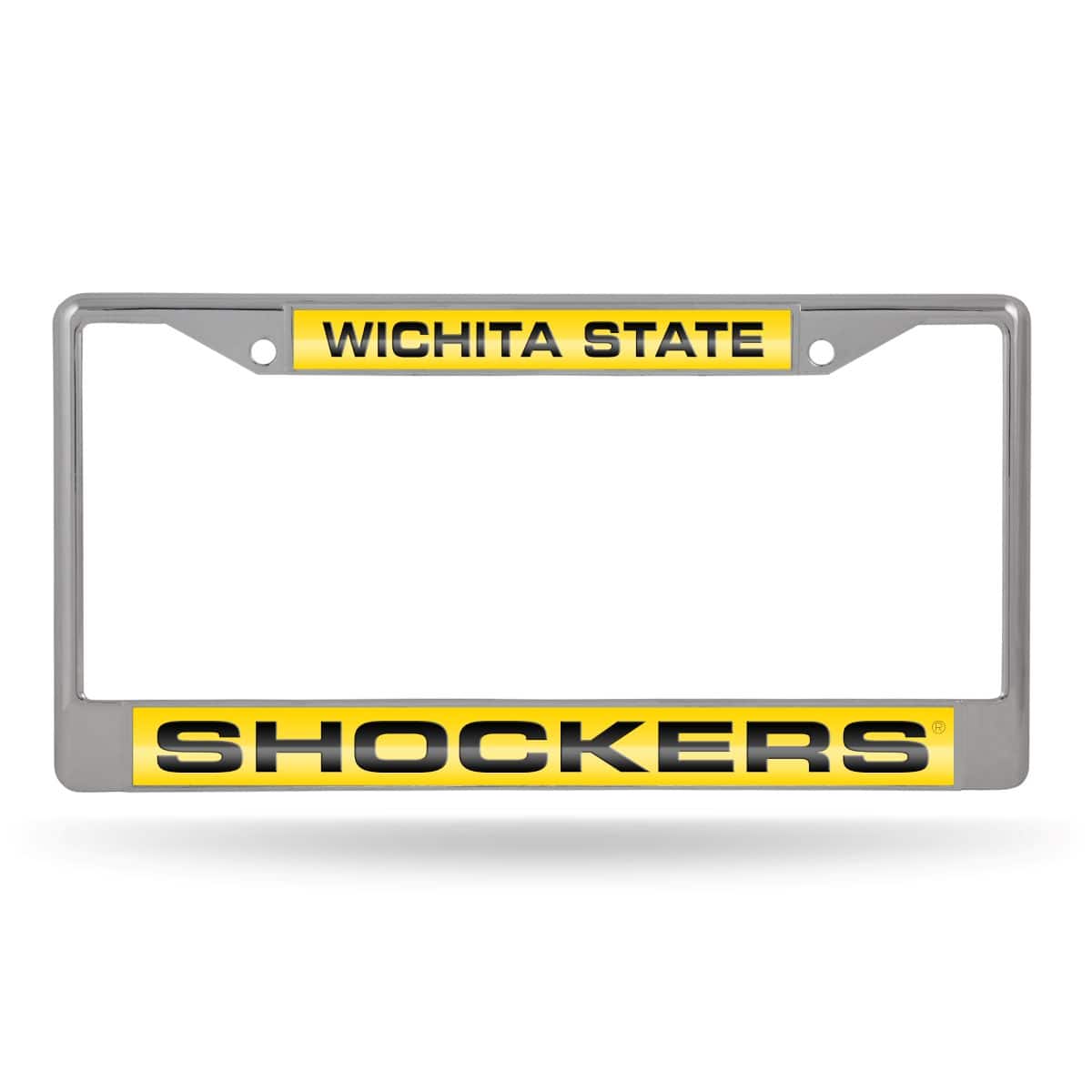 Rico Industries - Wichita State Shockers Chrome Metal Laser Cut License Plate Frame - Multi