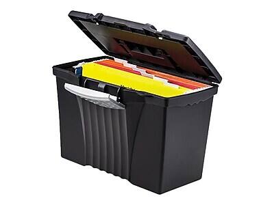 Alt View 2. Storex - Storex File Storage Box with Organizer Lid, Letter/Legal Size, Black (61510U01C) - Black.