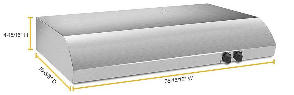 Alt View 14. Whirlpool - 36" Convertible Range Hood - Stainless steel.
