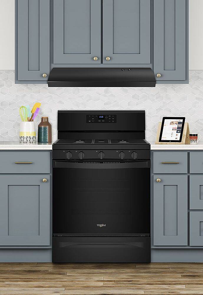 Alt View 14. Whirlpool - 30" Externally Vented Range Hood - Black.
