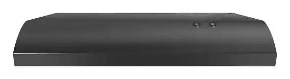 Front. Whirlpool - 30" Externally Vented Range Hood - Black.