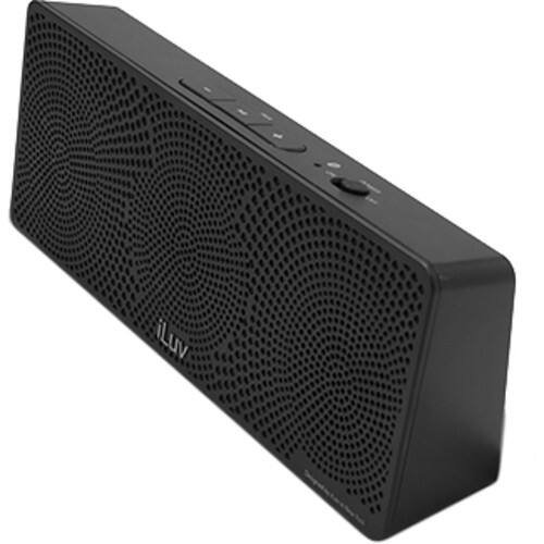 Front Standard. iLuv - MobiTour Portable Bluetooth Wireless Stereo Speaker - Black.