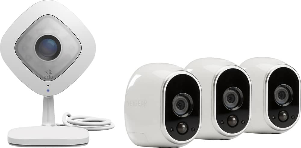 Best Buy: NETGEAR Arlo Indoor/Outdoor HD Wi-Fi Security Camera Kit (4 ...