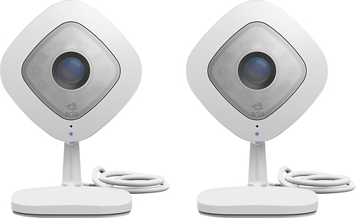 Arlo - Q Indoor 1080p Wi-Fi Security Camera (2-Pack) - White/Black