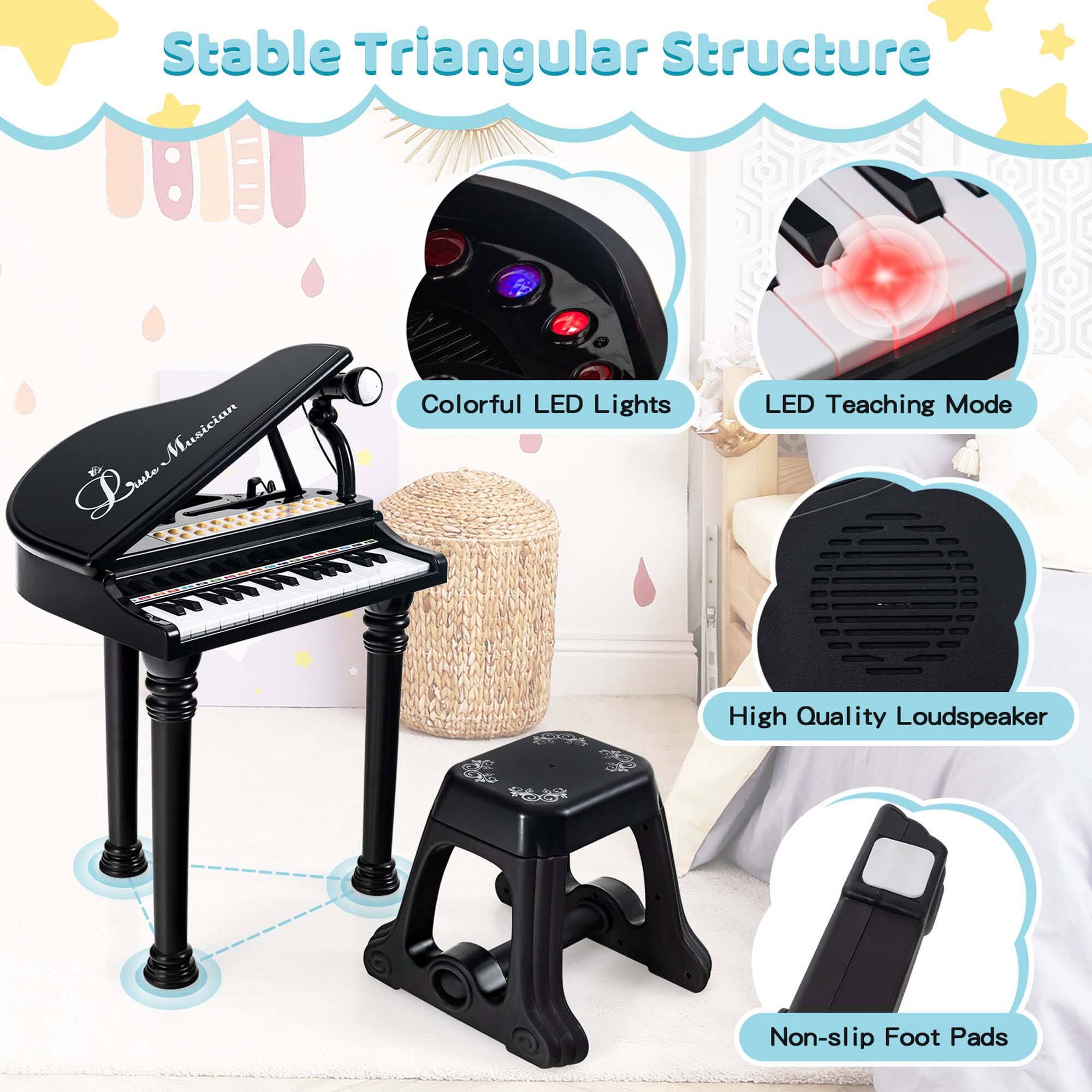 Stable Triangular Structure

- Colorful LED Lights
- LED Teaching Mode
- High Quality Loudspeaker
- Non-slip Foot Pads