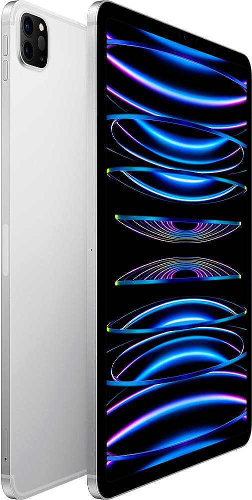 Back. Apple - 11-Inch iPad Pro (4th Generation) M2 chip Wi-Fi - 128GB - Silver.