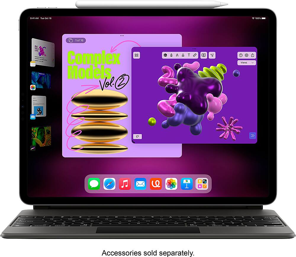Alt View 11. Apple - 11-Inch iPad Pro (4th Generation) M2 chip Wi-Fi - 128GB - Silver.