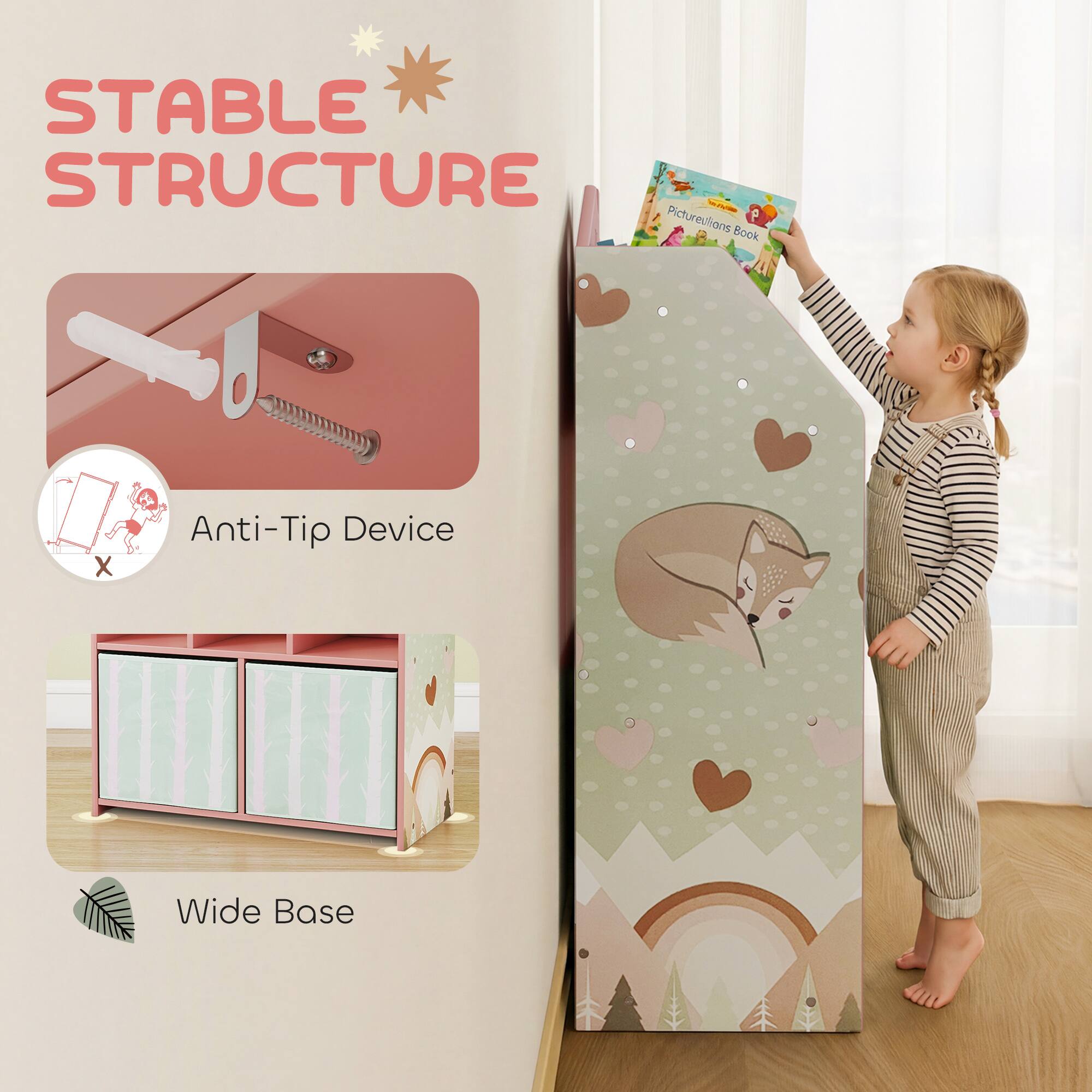 STABLE STRUCTURE

Anti-Tip Device

Wide Base