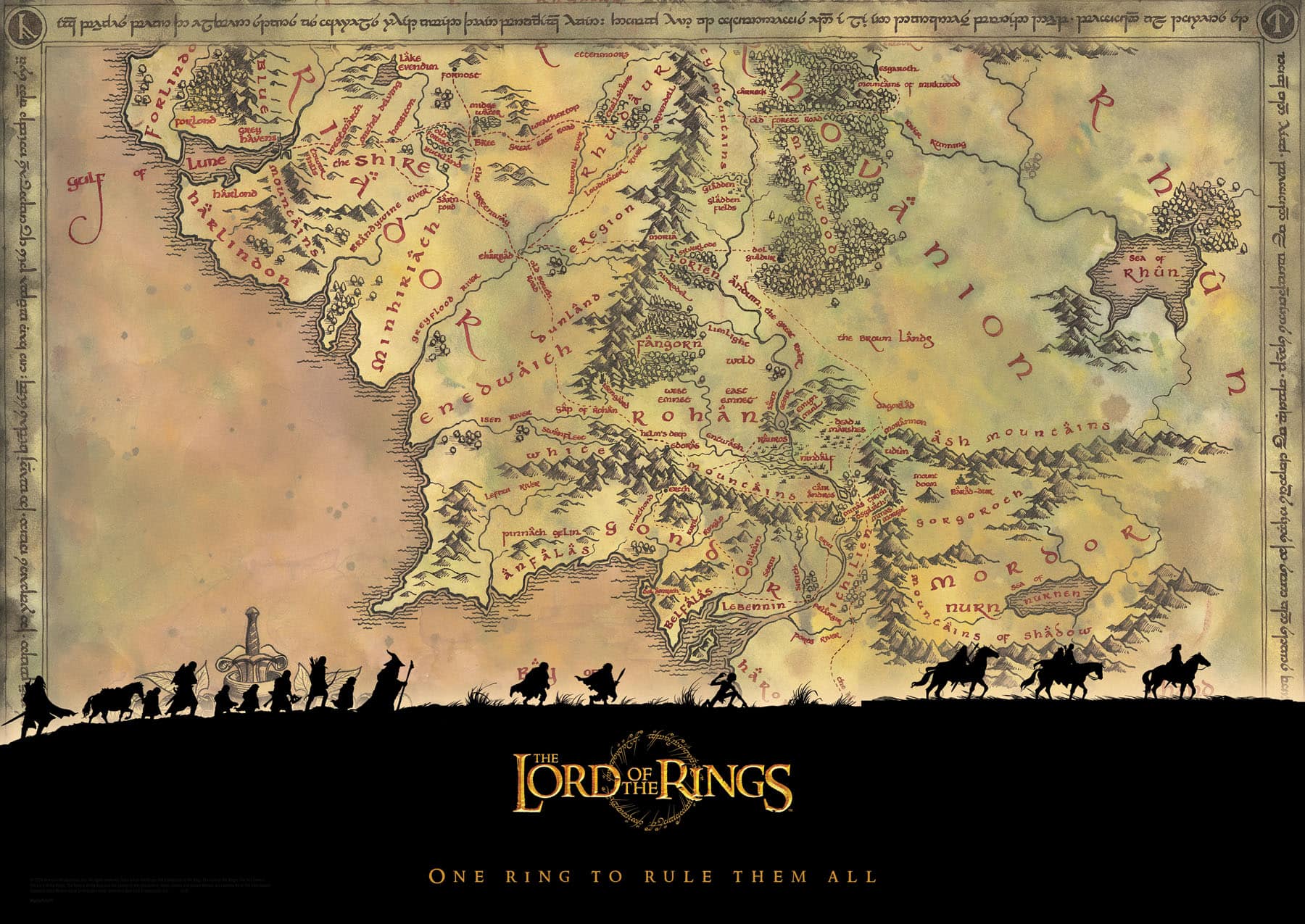 Trend Setters - The Lord of the Rings (Middle Earth) MightyPrint™ Wall Art - Multicolor