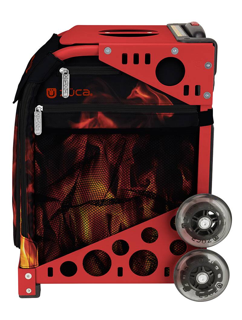 Back. Zuca - Zuca Blaze Sport Bag and Red Frame with Flashing Wheels - Red.