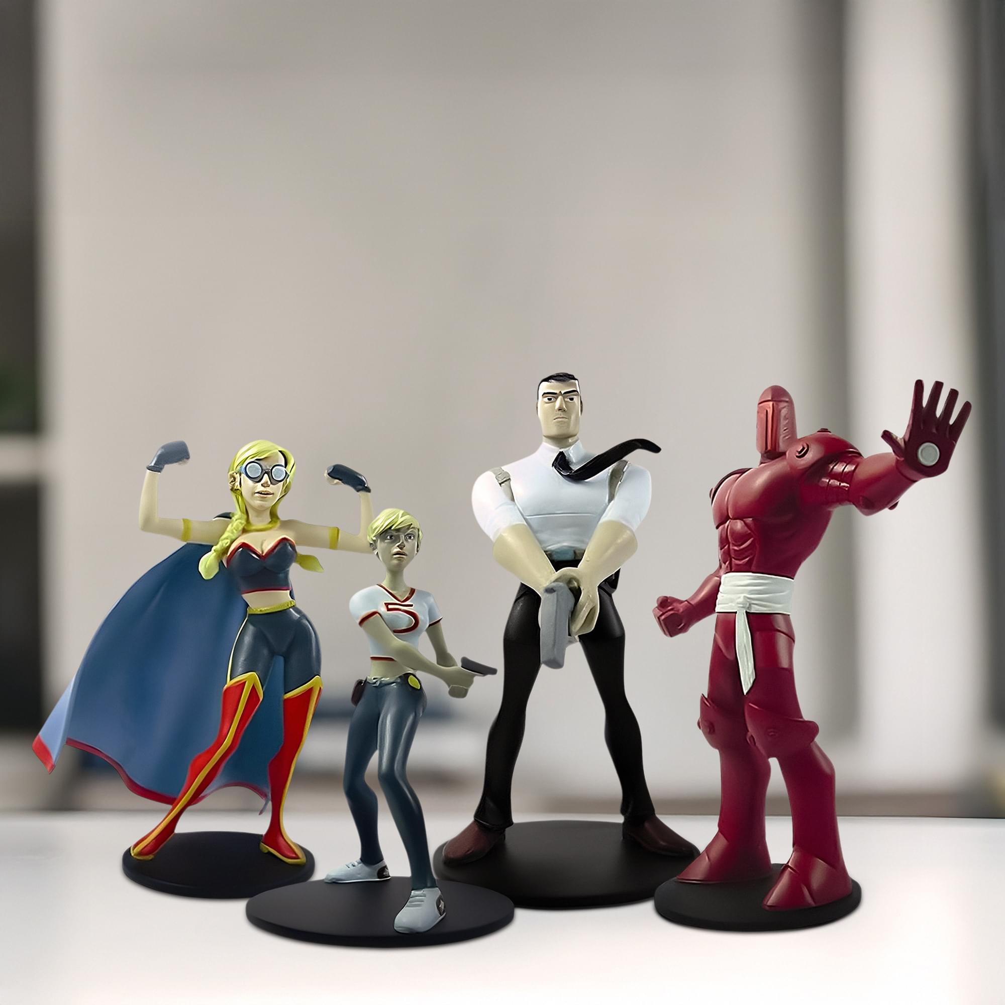 Alt View 5. Dark Horse Comics - Dark Horse Comics Powers Vinyl Figure 4-Pack Set - Red.