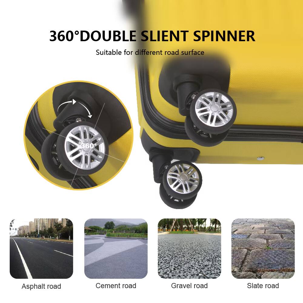 360° DOUBLE SILENT SPINNER  
Suitable for different road surface  
- Asphalt road  
- Cement road  
- Gravel road  
- Slate road