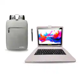 LINSAY - 10.1" Octa Core 256GB Storage Android 15 with Designer Cloth Keyboard Case and Stylish Backpack and Pen Stylus - Purple