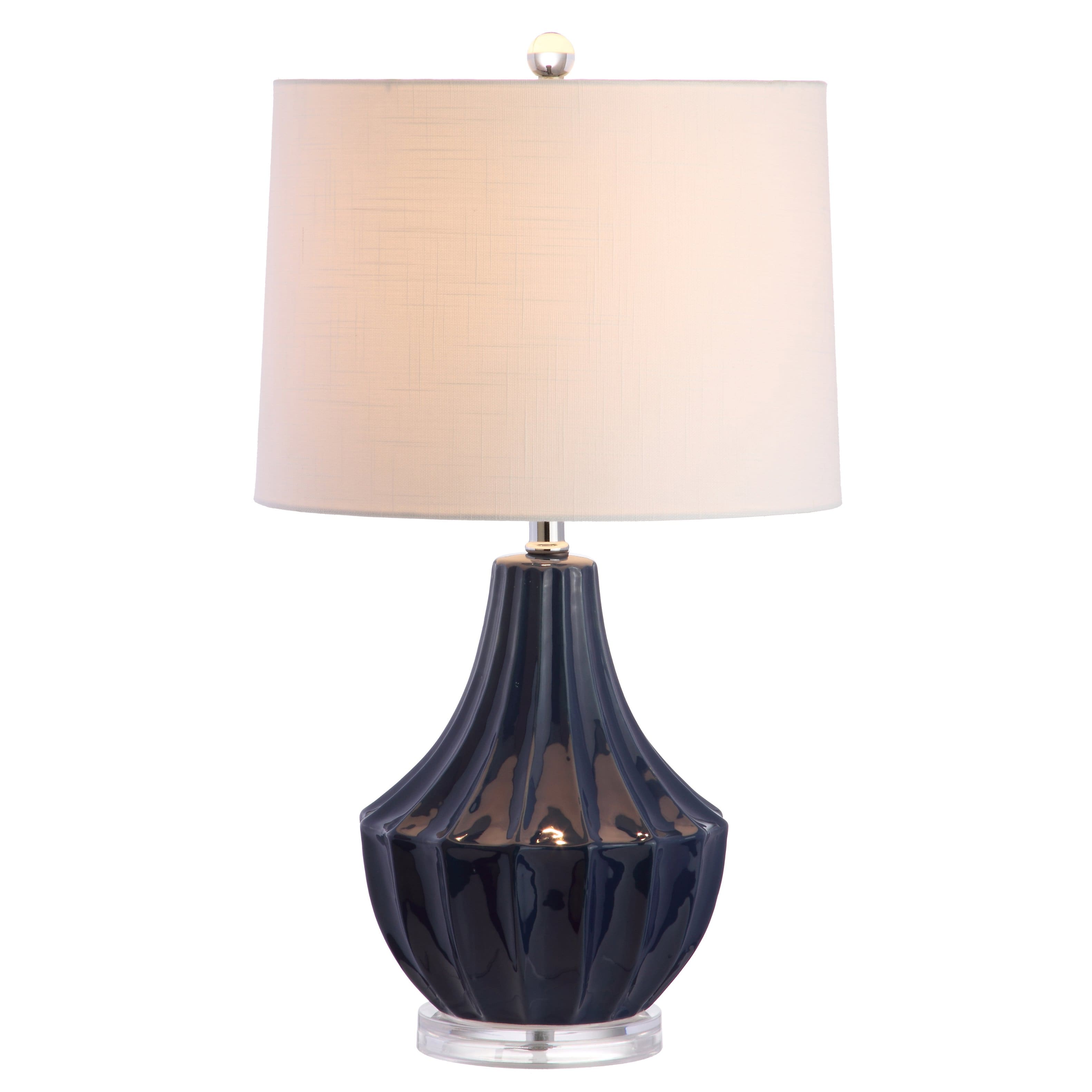 Jonathan Y - Tate 24.5" Ceramic LED Table Lamp - Navy