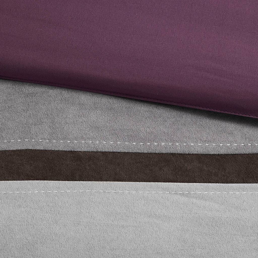 Alt View 5. Gracie Mills - Gracie Mills Kimberly 7-Piece Contemporary Microsuede Comforter Set - Purple.