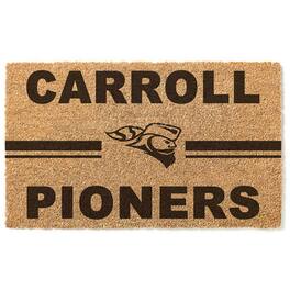 Jardine - Carroll University Pioneers 18" x 30" Team Logo Doormat - Brown