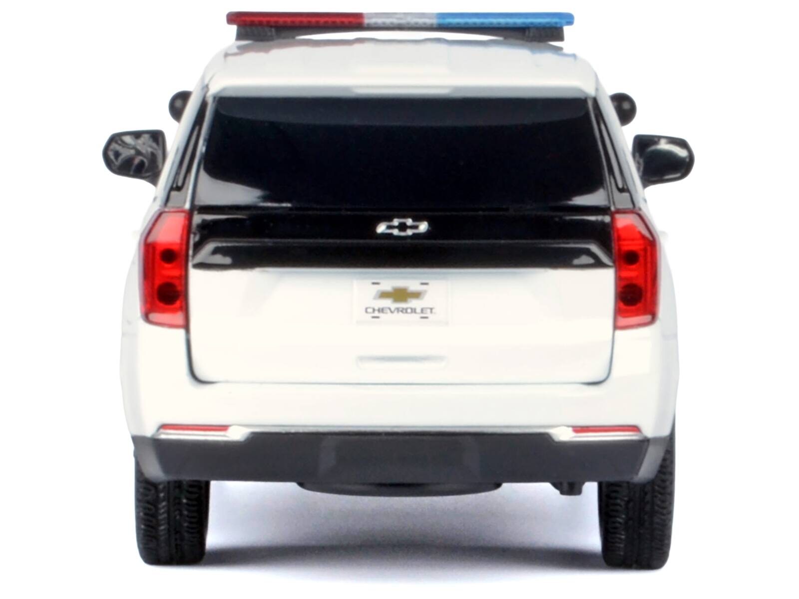 Alt View 1. Motormax - 2025 Chevrolet Tahoe PPV White "Custom Builder's Kit - Law Enforcement and Public Service" Series 1/24 - White.