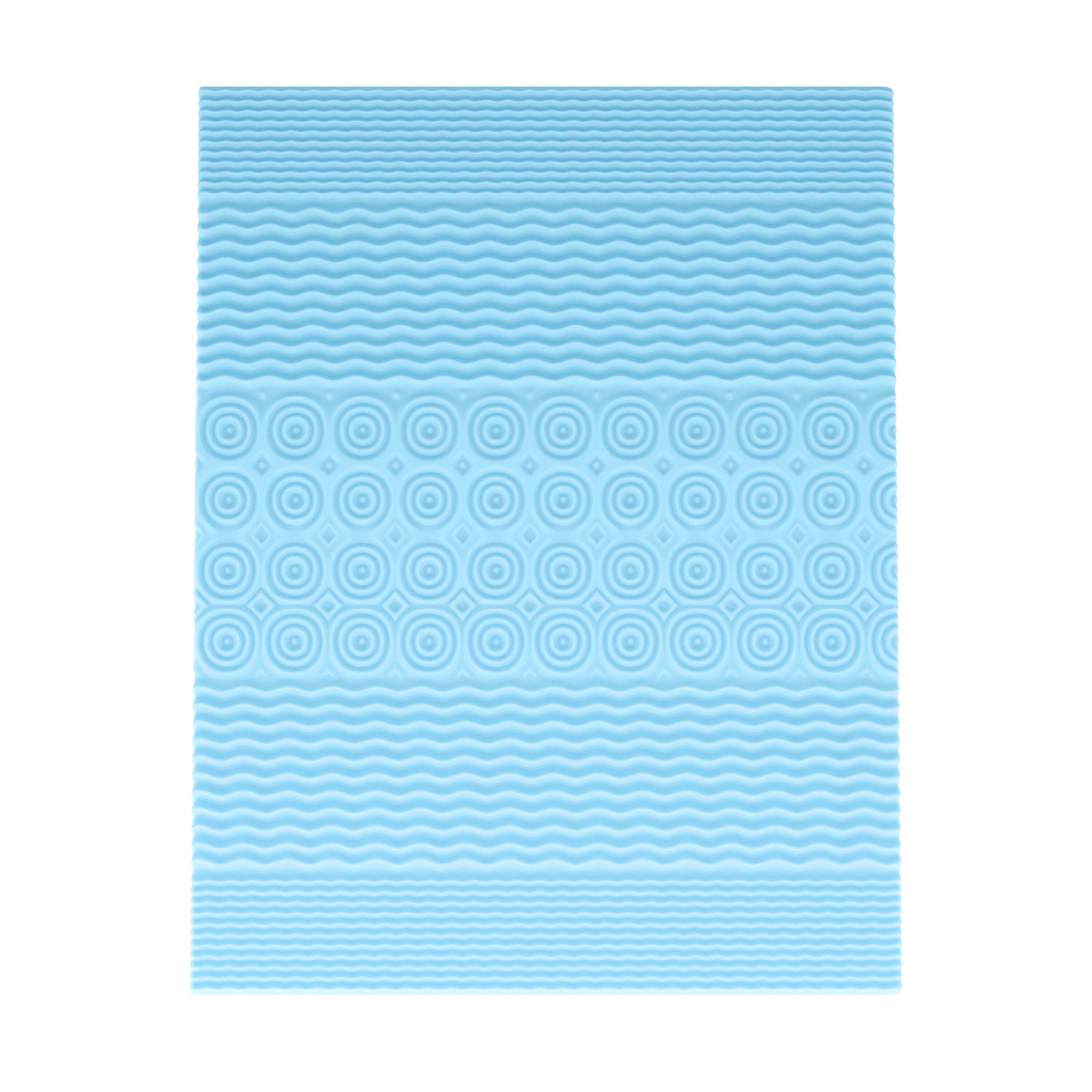 Alt View 1. Emma + Oliver - Astor Memory Foam Mattress Topper with Cooling Gel Infused, CertiPUR-US Certified Foam and 5-Zone Support - Green.