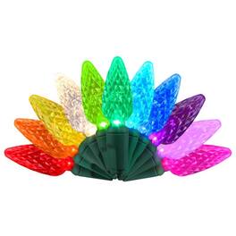 Celebrations - Platinum LED C6 50 ct String Christmas Lights 25 ft - Multicolored