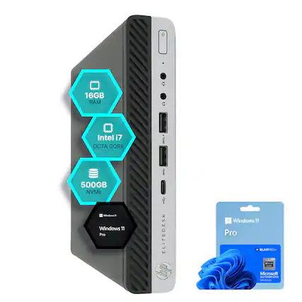 16GB RAM
Intel i7 Octa Core
500GB NVMe
Windows 11 Pro
ELITEDESK K
Windows 11 Pro
BLAIRTECH
Microsoft Authorized Refurbisher