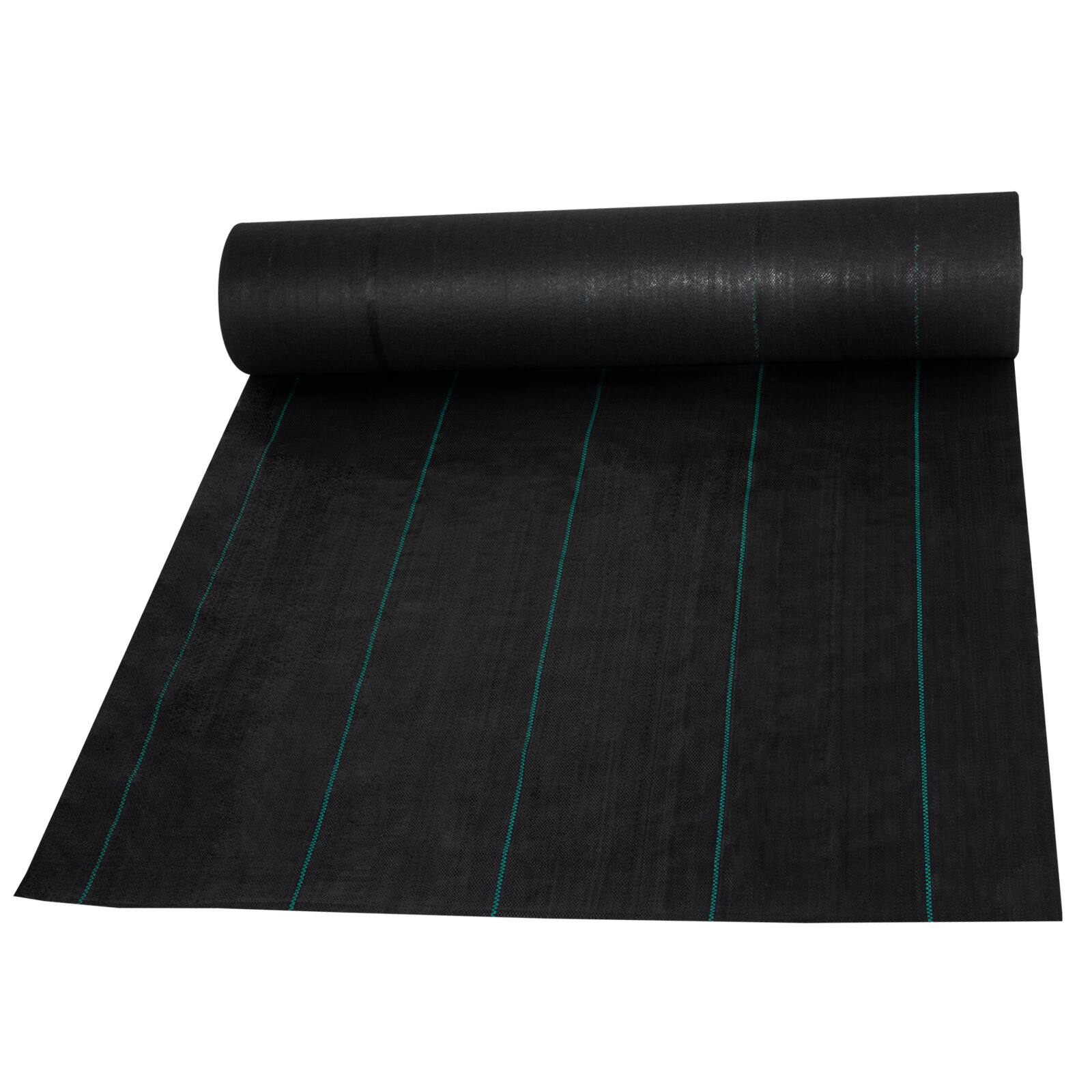 Alt View 5. VEVOR - Weed Barrier, 5.8oz Landscape Fabric, 3ft x 300ft Cover Mat Heavy Duty Woven Grass Control Geotextile for Garden, Patio - Black.