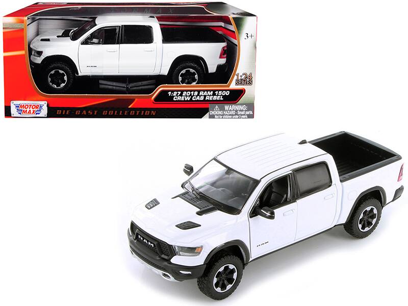 TAMAX 3+ 1:24 SERIES 1:27 2019 RAM 1500 CREW CAB REBEL MOTOR MAX DIE-CAST DOLLIECTION CHOKING HAZARD: Small parts. Not for children under 3 years.

1:24 SERIES

1:27 2019 RAM 1500 CREW CAB REBEL

WARNING: CHOKING HAZARD - Small parts. Not for children under 3 years.