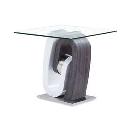Global Furniture USA - Contemporary End Table, ,Dark Grey,Silver,White - Clear