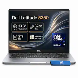 Dell - Upgraded - Latitude 5350Laptop - 13.3" FHD Touchscreen Business AI PC - Intel Core Ultra7 with 32GB RAM - 2TB SSD - Win 11Pro - Gray