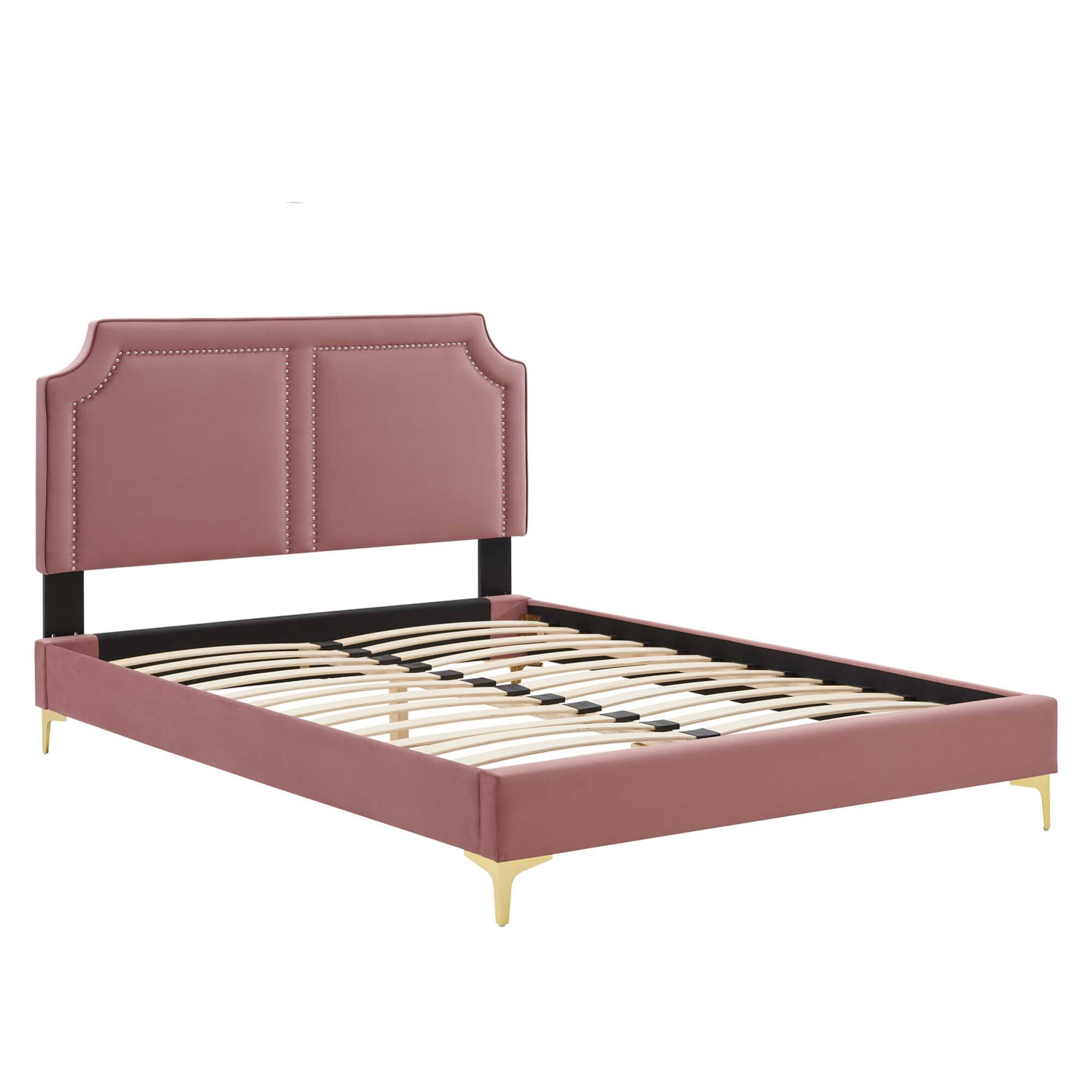 Alt View 2. Modway - Marlee Wood Queen Platform Bed With Angular Frame - Black.