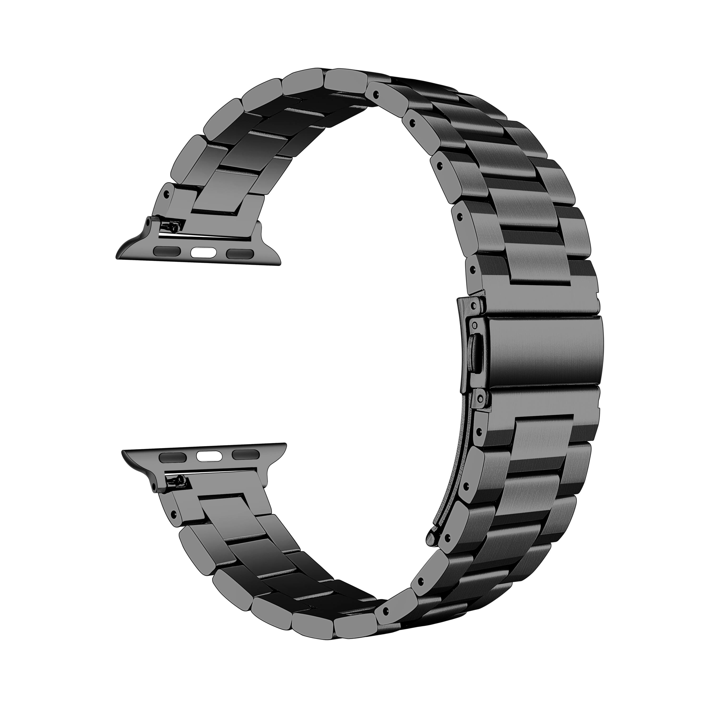 Angle. Posh Tech - Maxwell Stainless Steel Band for Smartwatch - Black.