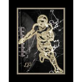 Fan Creations - Purdue Boilermakers 12'' x 16'' Framed Neon Player Print - Black