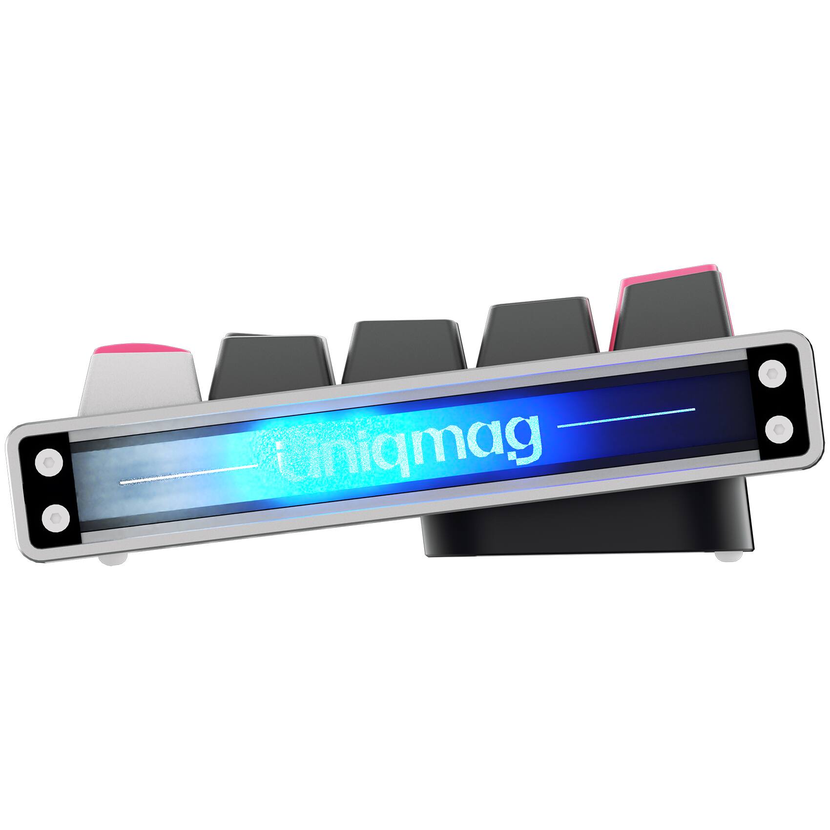 Back. Uniqmag - Uniqmag UQ68 High Precision Magnetic Switch Springless RGB TKL Gaming Keyboard for PC, MAC - Rose Red - Rose Pink.