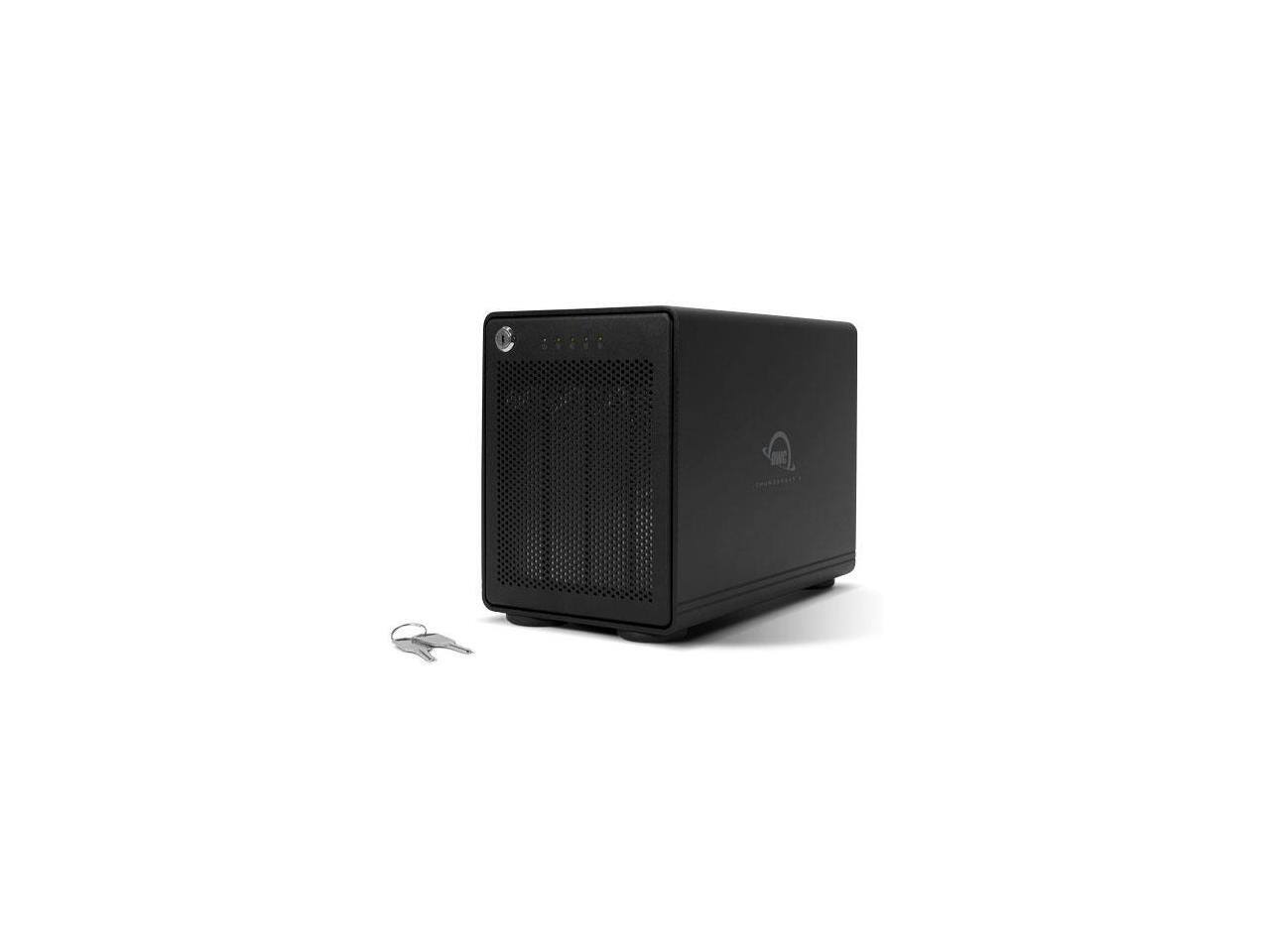 Alt View 2. OWC - OWC ThunderBay 4 - 4-Bay RAID-5 Enclosure with Cable (No HDDs) - Black.