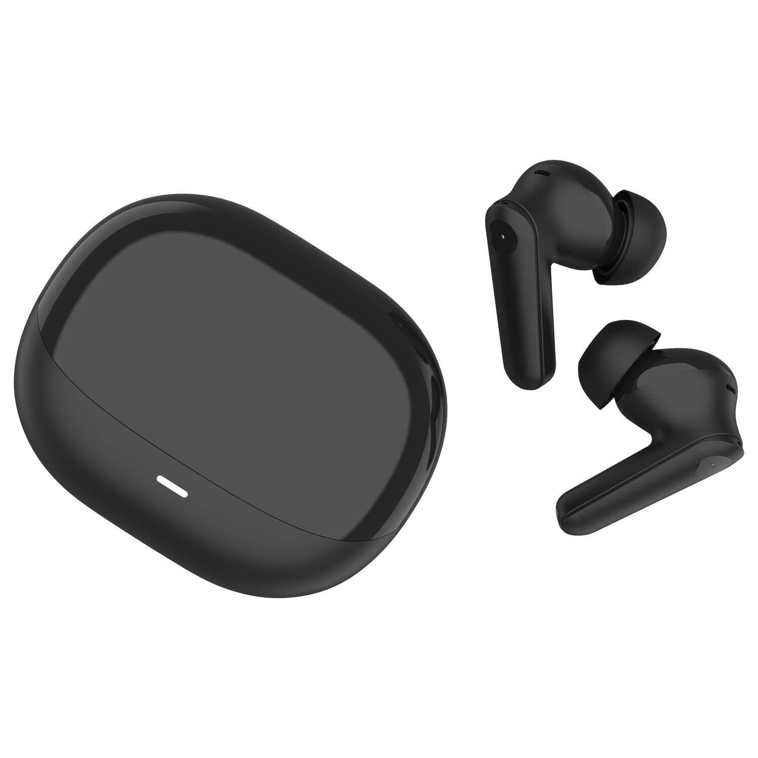 Back. Pioneer - BUDS01 TWS Bluetooth In-Ear Earphones with Mics, On-Ear Controls, Charging Case, 30 Hr Play Time - Black.