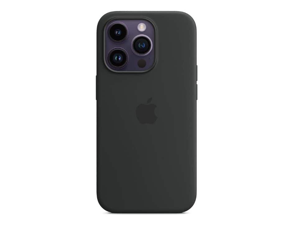 Front. Apple - Apple iPhone 14 Pro Max Leather Case with MagSafe - MPPM3ZM/A | Color: Midnight - Midnight.