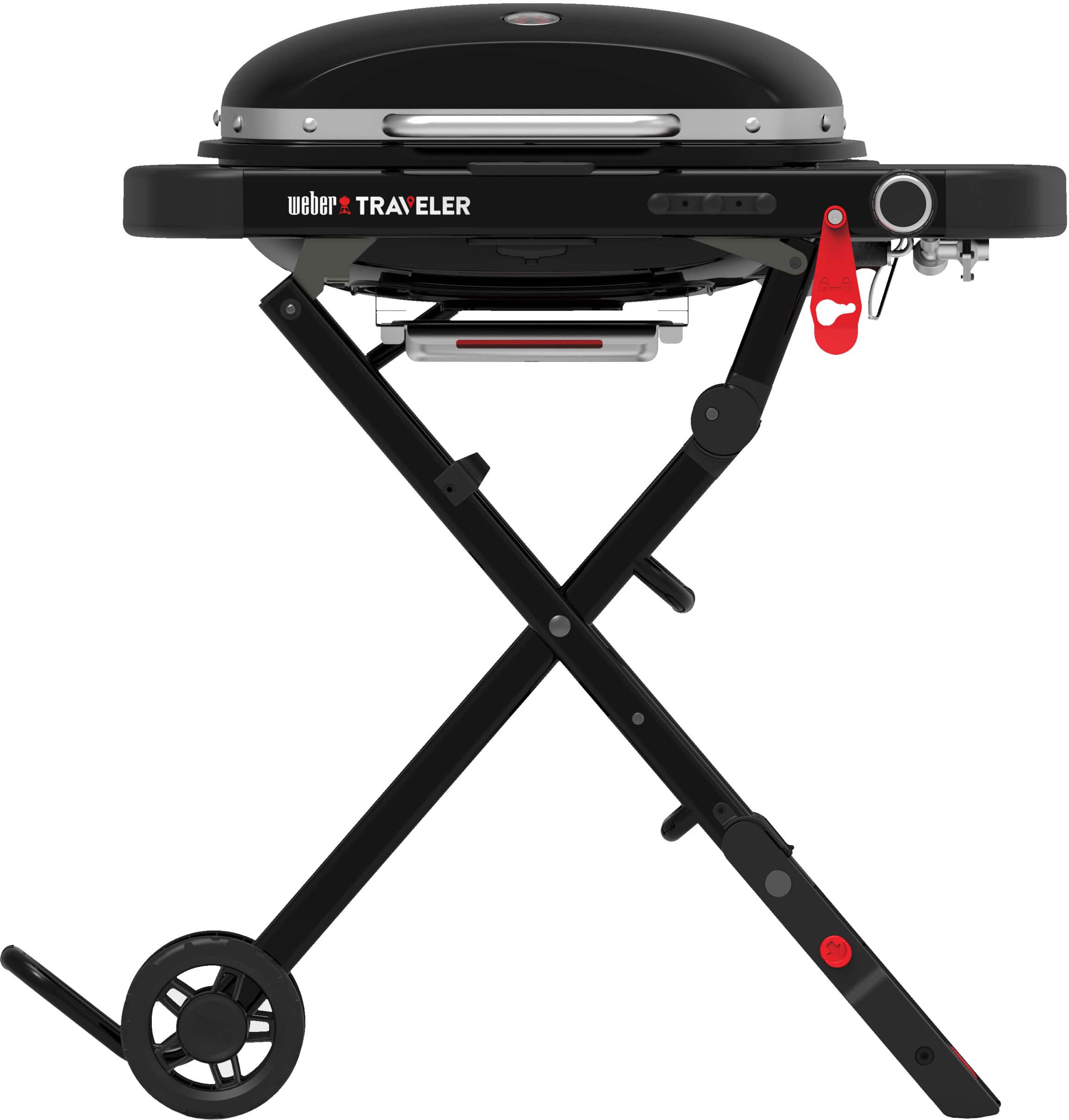 Weber - Traveler Portable Gas Grill - Black - Angle_Zoom