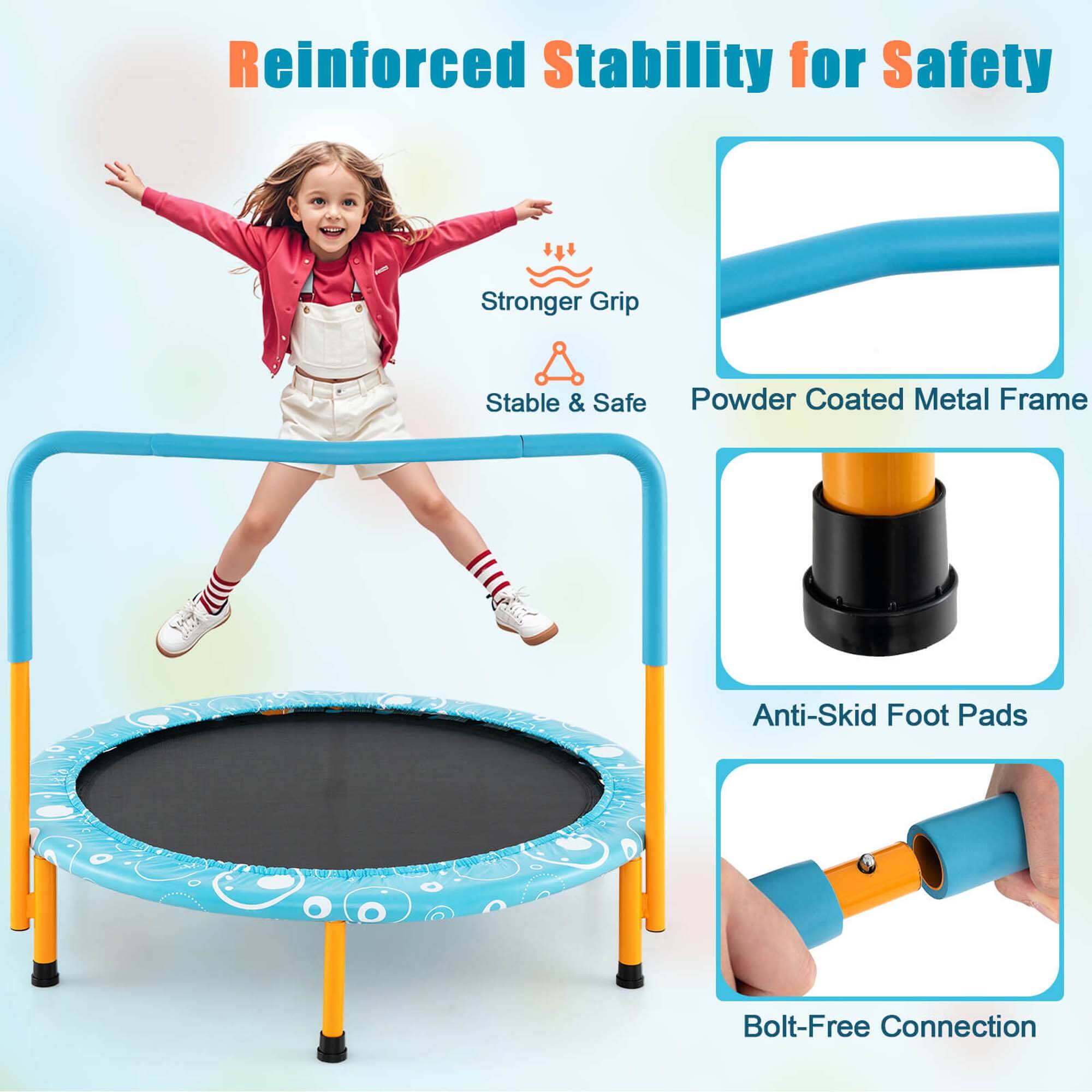 Reinforced Stability for Safety

- Stronger Grip
- Stable & Safe
- Powder Coated Metal Frame
- Anti-Skid Foot Pads
- Bolt-Free Connection