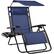 Front. Best Choice Products - Best Choice Products Folding Zero Gravity Recliner Patio Lounge Chair w/ Canopy Shade, Headrest, Tray - Navy Blue - Navy Blue.