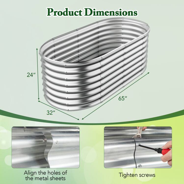 Product Dimensions: 24" x 65" x 32"

- Align the holes of the metal sheets
- Tighten screws