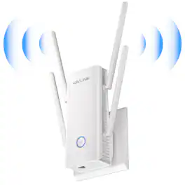 WAVLINK - AX3000 Dual Band Wi-Fi 6 Repeater/AP/Router, 2025 New WiFi Amplifier with 160MHz Bandwidth, 5x5dBi Antennas, Sup - White