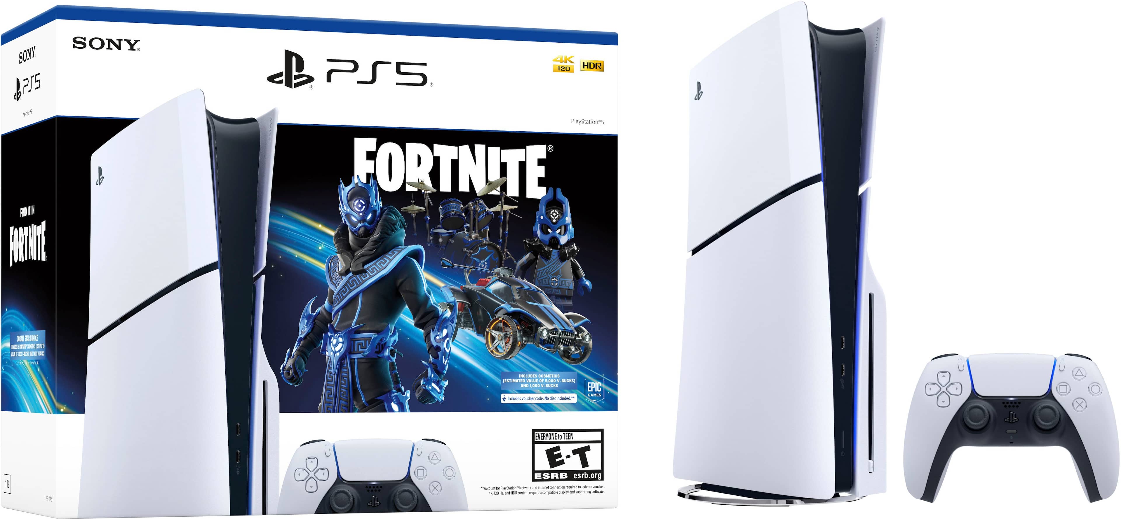 SONY. SONY P/5 yer b O I FOTNIE 4K 15h0 HDR . PS5 PlayStation 5 FORTNITE ! 2 4 a T T II 1 E 41 2HE MELADES Atrmara - - i - .. - e - aclod era . nc EPIC - .... X 1 ..... X EVERYONE 1 1EN E-T ESRB esrb.org Aan - Pg_/ - - -a - - a 1 - - - - - C mie saorin - -