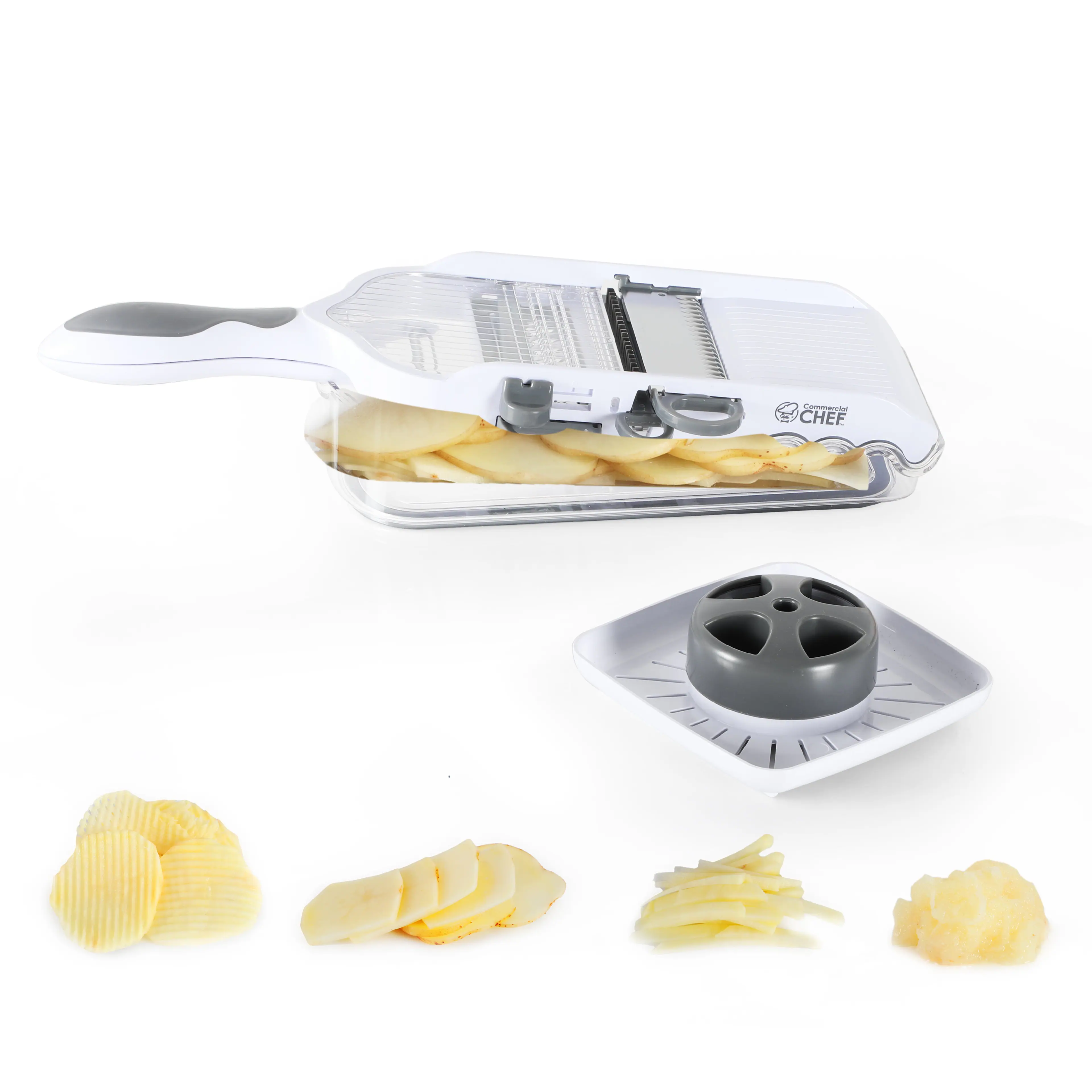 Commercial Chef - Multipurpose Grater and Slicer - White