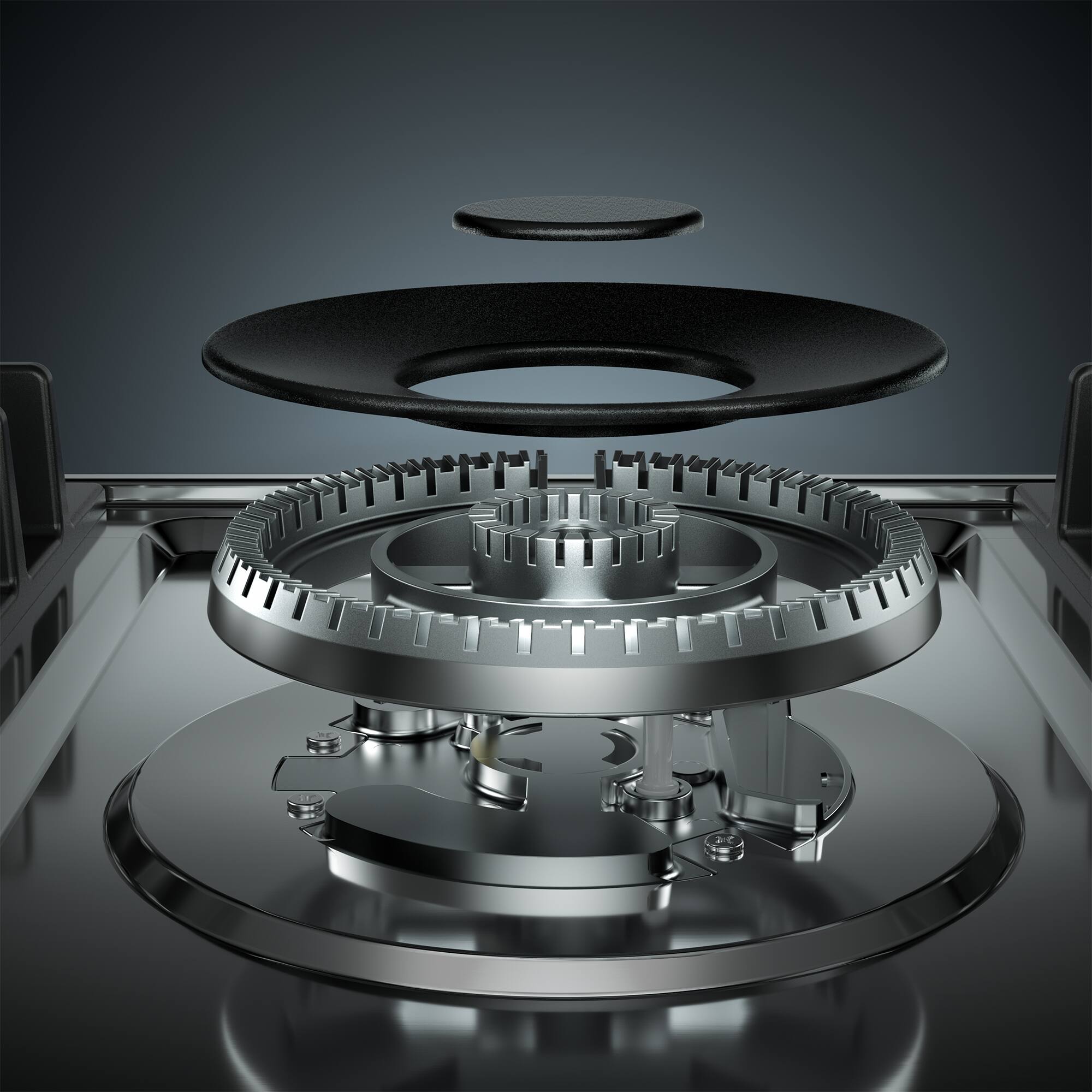 Angle. Empava - 30 in. 5 Burners Recessed Gas Cooktop - Stainless Steel.