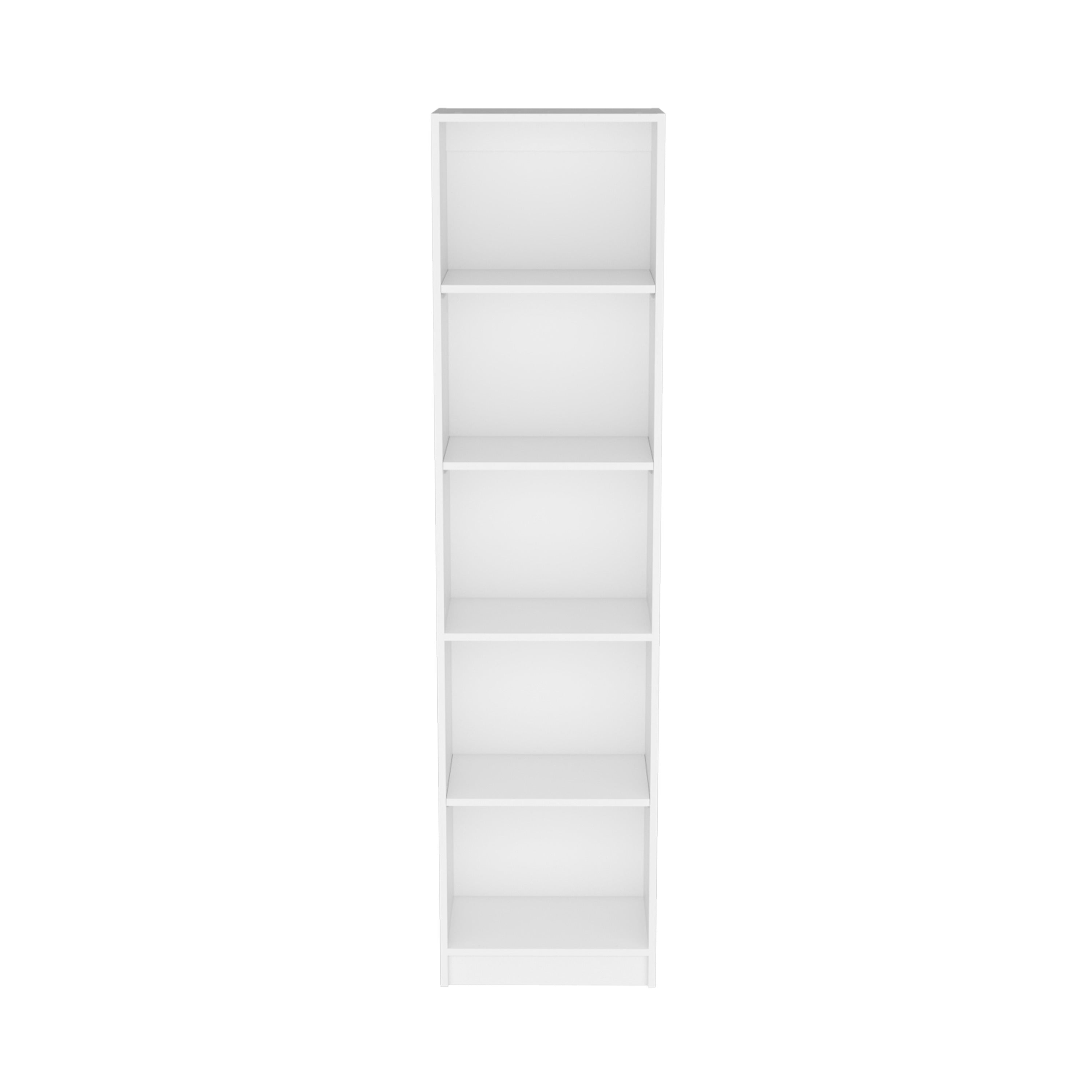 Angle. Depot Eshop - Vinton XS Bookcase Compact Bookshelf with Multiple Shelves - White.