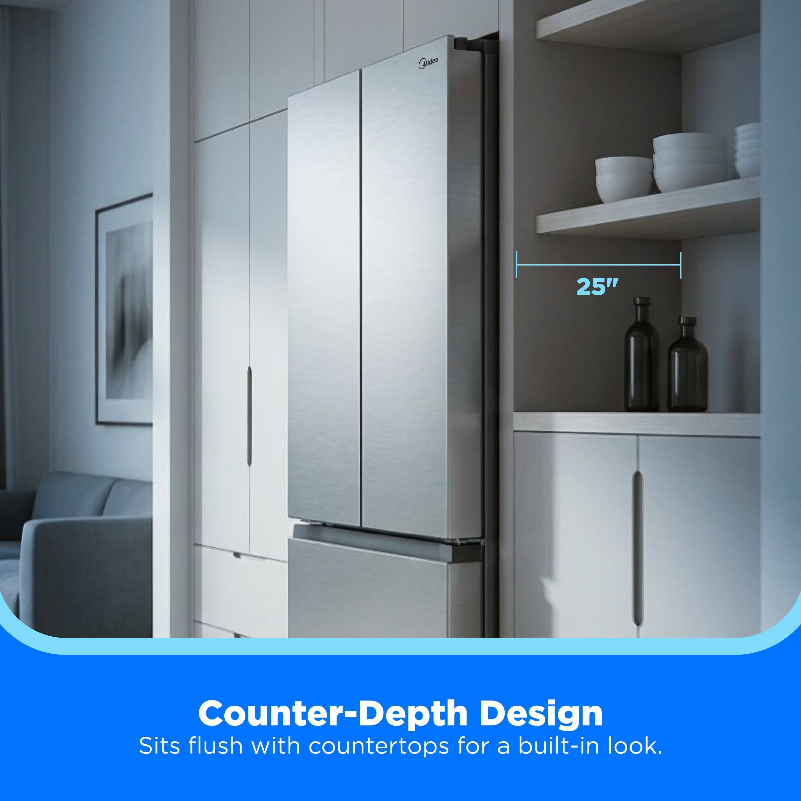 Counter-Depth Design  
Sits flush with countertops for a built-in look.