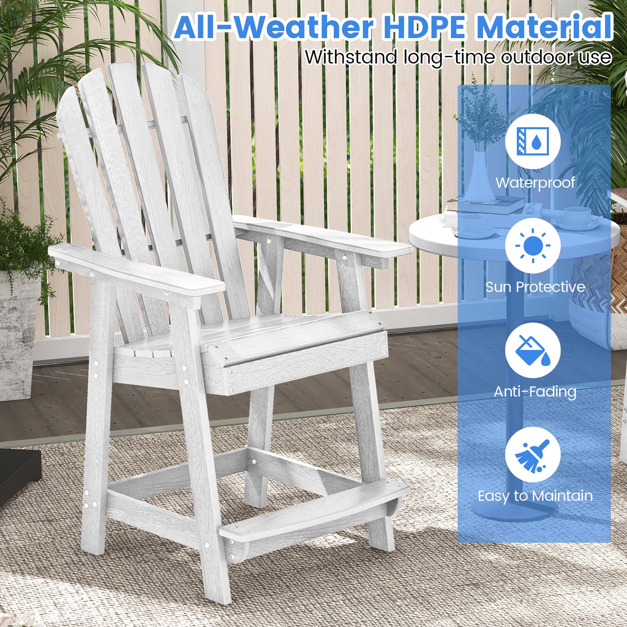 All-Weather HDPE Material
Withstand long-time outdoor use
Waterproof
Sun Protective
Anti-Fading
Easy to Maintain
